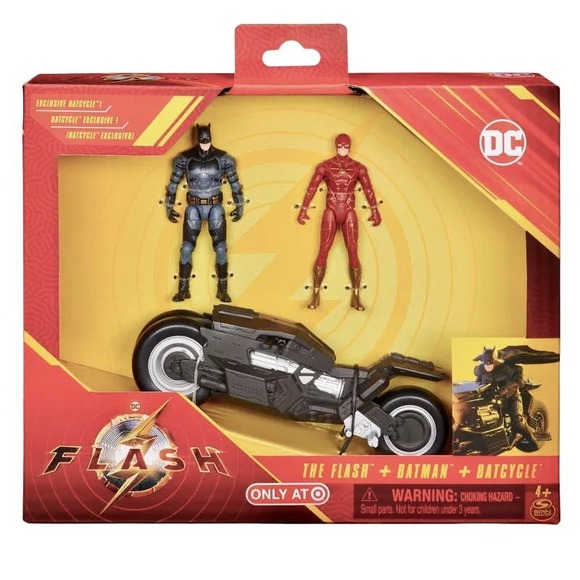 DC Comics The Flash Batcycle with Action Figures - 3pk - Picture 1 of 3